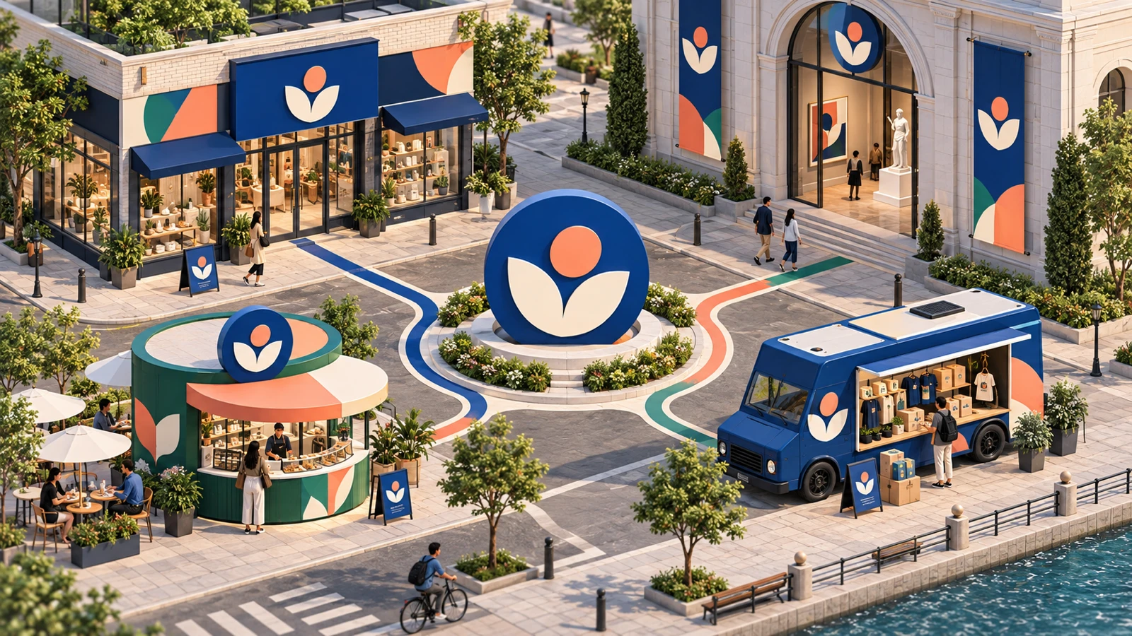 Multi-location brand identity system